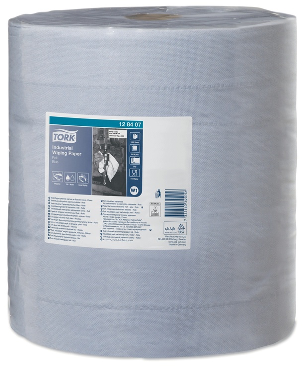 Tork industrial paper wipes, 128407, 1000 sheets.