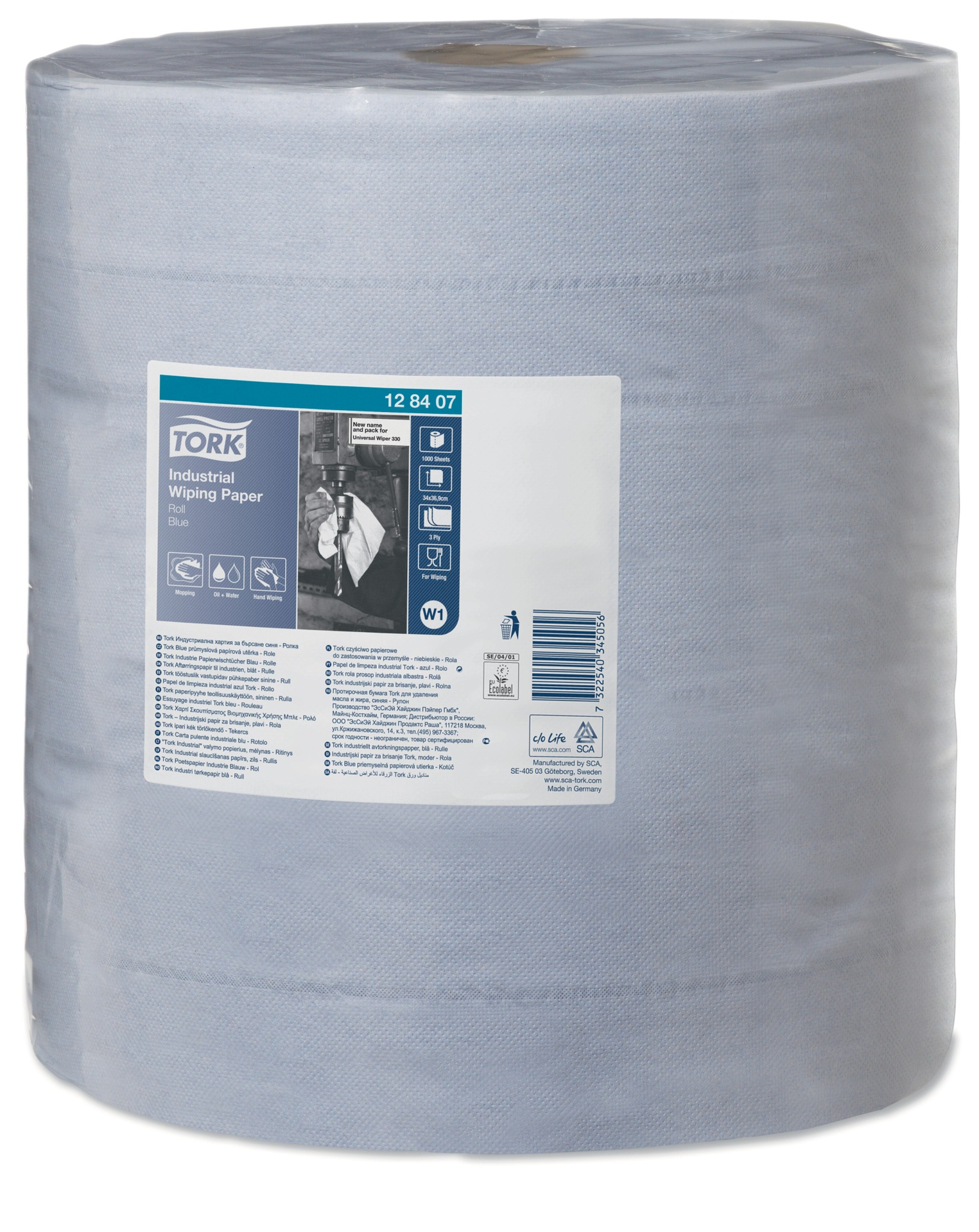 Tork Papierwischtücher für den Industrieeinsatz, 128407, 1000 Blatt