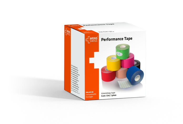 WERO SWISS© schwarz Performance Kinesiotape, 5cmx5m