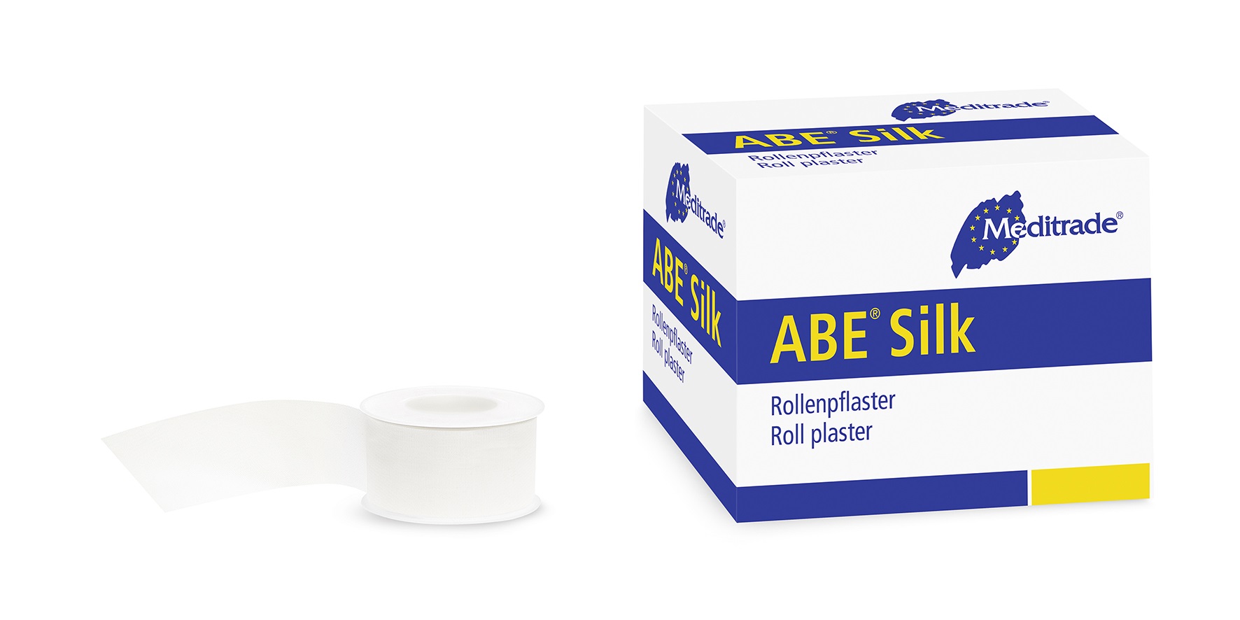 Fixierpflaster ABE©, 2.5cm x 9.14 m, Rollenpflaster aus Kunstseide, 24 Stk pro Box