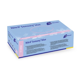 Nitril Sensory blue, Untersuchungshandschuh aus Nitril, BLAU, puderfrei, XL, 180 Stk.