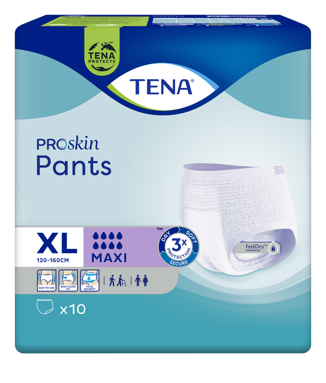 TENA Pants Maxi Proskin,  120-160 cm,  XL, 10 Stk