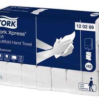 Tork Xpress® Multifold Towel, Advanced, 120289 New: 120398, 25.5x21.2 2-ply, white, 180 pcs.