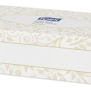 Tork fazzoletti cosmetici extra morbidi, 140280, 2lg, 100 pezzi per scatola, bianco, 100 pezzi.