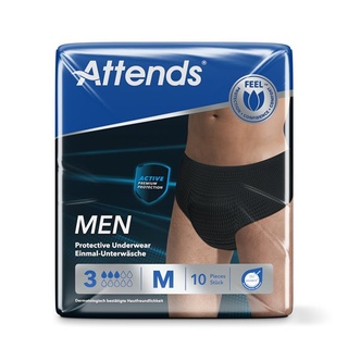 Attends for Men 3, Protective Pants, M schwarz, 10 Stk