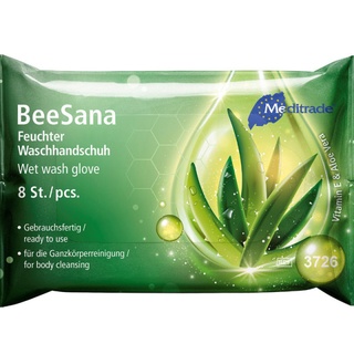 Beesana wet wash glove, Ganzkörper Waschhandschuh, 8 Stk.
