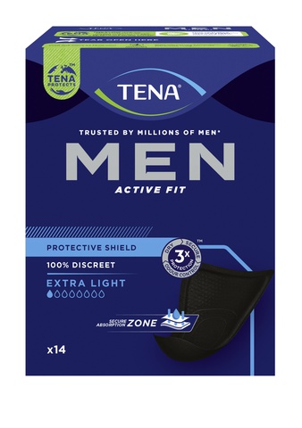 TENA Men Level 0, Extra Light, Black, 14 pcs.
