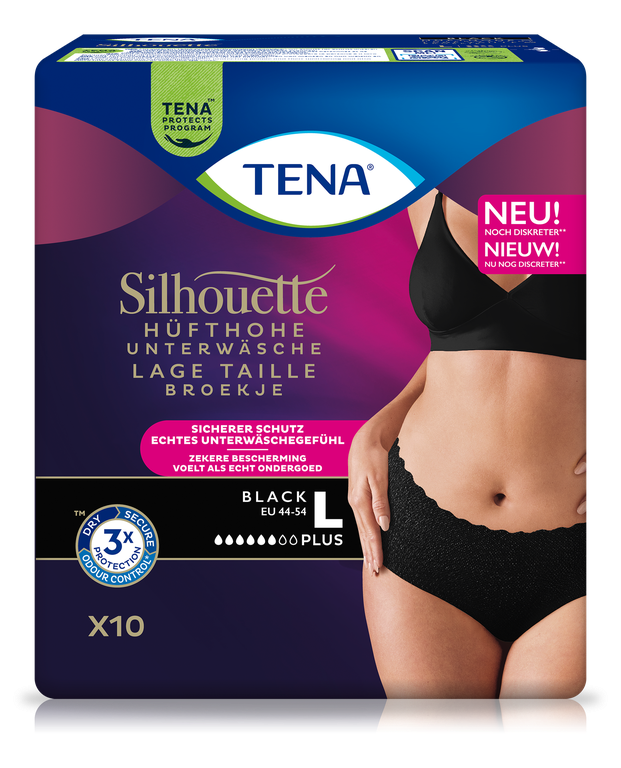 TENA Silhouette Plus (Schwarz, L)