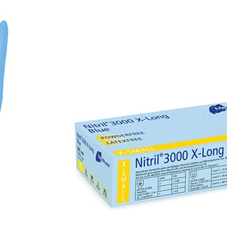 Nitril® X-Long, Blau, Untersuchungshandschuh, puderfrei, small, 100 Stk.