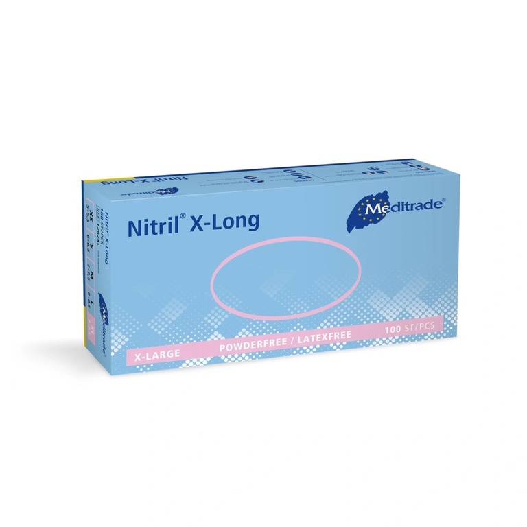 Nitril® X-Long, Blau, Untersuchungshandschuh, puderfrei, X-Large, 100 Stk.