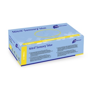 Nitril Sensory, Untersuchungshandschuh aus Nitril, puderfrei (Blau, XS)