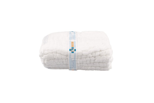 Bauchtuch BeeSana mit RX + Schlaufe doppelt steril, 45 x 45 cm, weiss, Karton 120 Stk