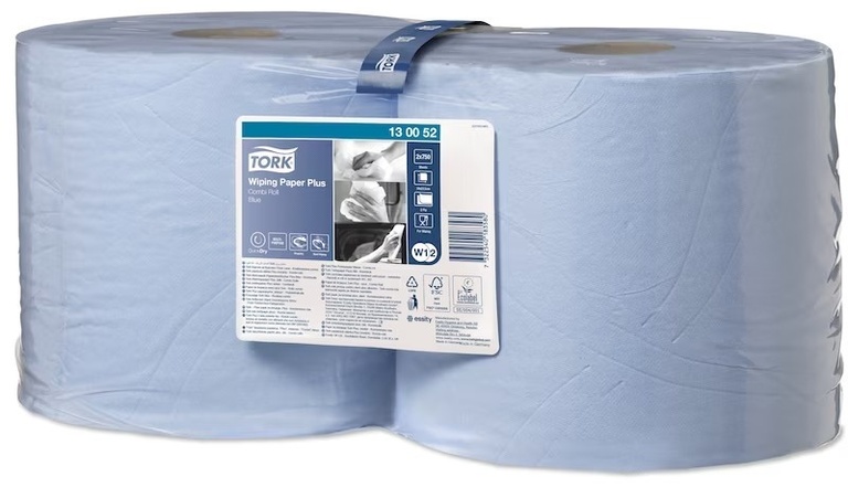 Tork Starke Mehrzweck Papierwischtücher, 130052, W1/W2, 23.5 cm Rollenbreite, 255 m, 2 Rollen