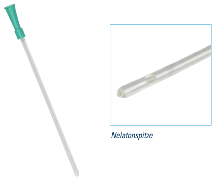 GHC Frauen Einmalkatheter CAREFLOW, CH14, 20 cm, aus PVC, mit Nelatonspitze