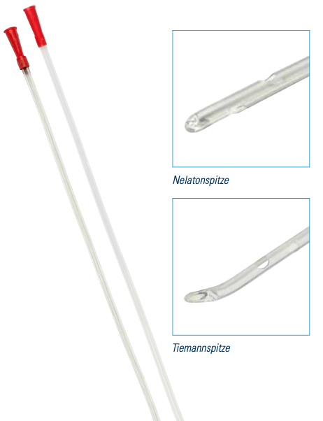 GHC Männer Einmalkatheter CAREFLOW, CH14, 40 cm, aus PVC, mit Nelatonspitze