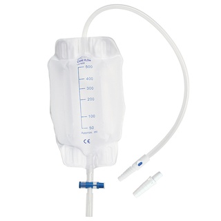 GHC Beinbeutel CAREFLOW, T-Ablauf mit Rückschlagventil (500 ml, 30 cm, steril)