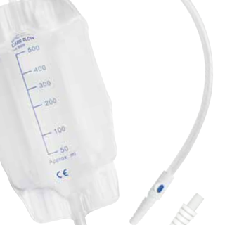 GHC Beinbeutel CAREFLOW UB 500, 500ml, 50cm, steril, T-Ablauf mit Rückschlagventil