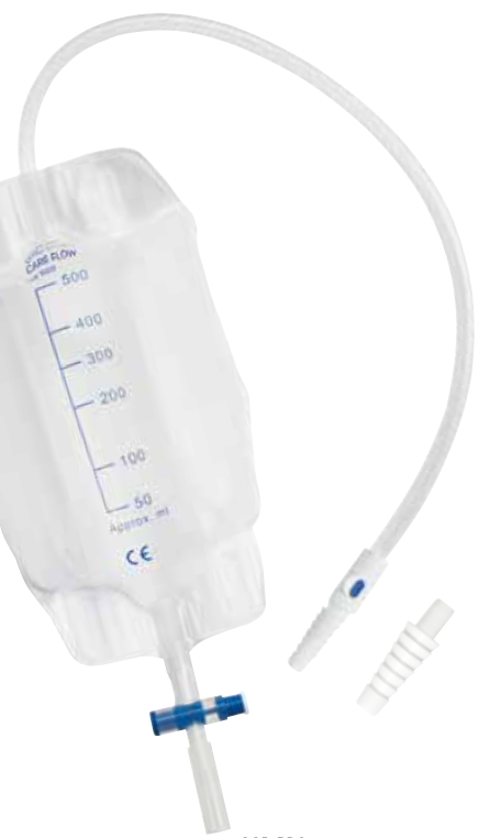 GHC Beinbeutel CAREFLOW UB 500, 500ml, 50cm, steril, T-Ablauf mit Rückschlagventil