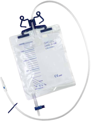 GHC bed bag CAREFLOW UB 2000A, 2000ml, 110cm, sterile