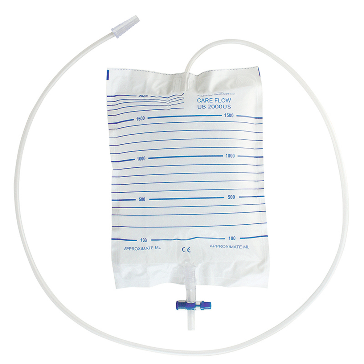 GHC Einmalbettbeutel CAREFLOW (mit Ablassventil, 2000 ml, 130 cm, unsteril)
