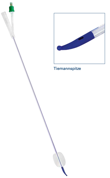 GHC Katheter 2-Weg CAREFLOW, CH20, 40cm, aus Silikon mit Tiemannspitze
