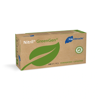 Nitril® Green, Biologisch abbaubarer Untersuchungshandschuh, puderfrei, Large, 100 Stk.