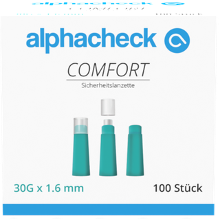 Lancette di sicurezza monouso comfort alphacheck, ago a retrazione automatica, 30G, 1,6 mm, sterile, 100 pz.