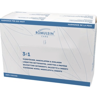 Romulsin Care 3in1 Vliestücher, Waschlappen & Einlagen, 50 Stk.