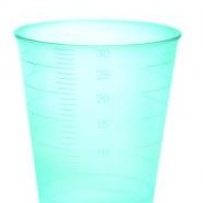 Medibecher, blau, transparent, graduiert bis 30 ml, Box à 75 Stk. 