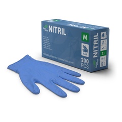sana.swiss Nitril, Untersuchungshandschuh aus Nitril, puderfrei, 200 Stk. (M, Blau)