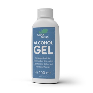 sana.swiss Alcohol Gel, hand disinfectant with refatting agent (100 ml)