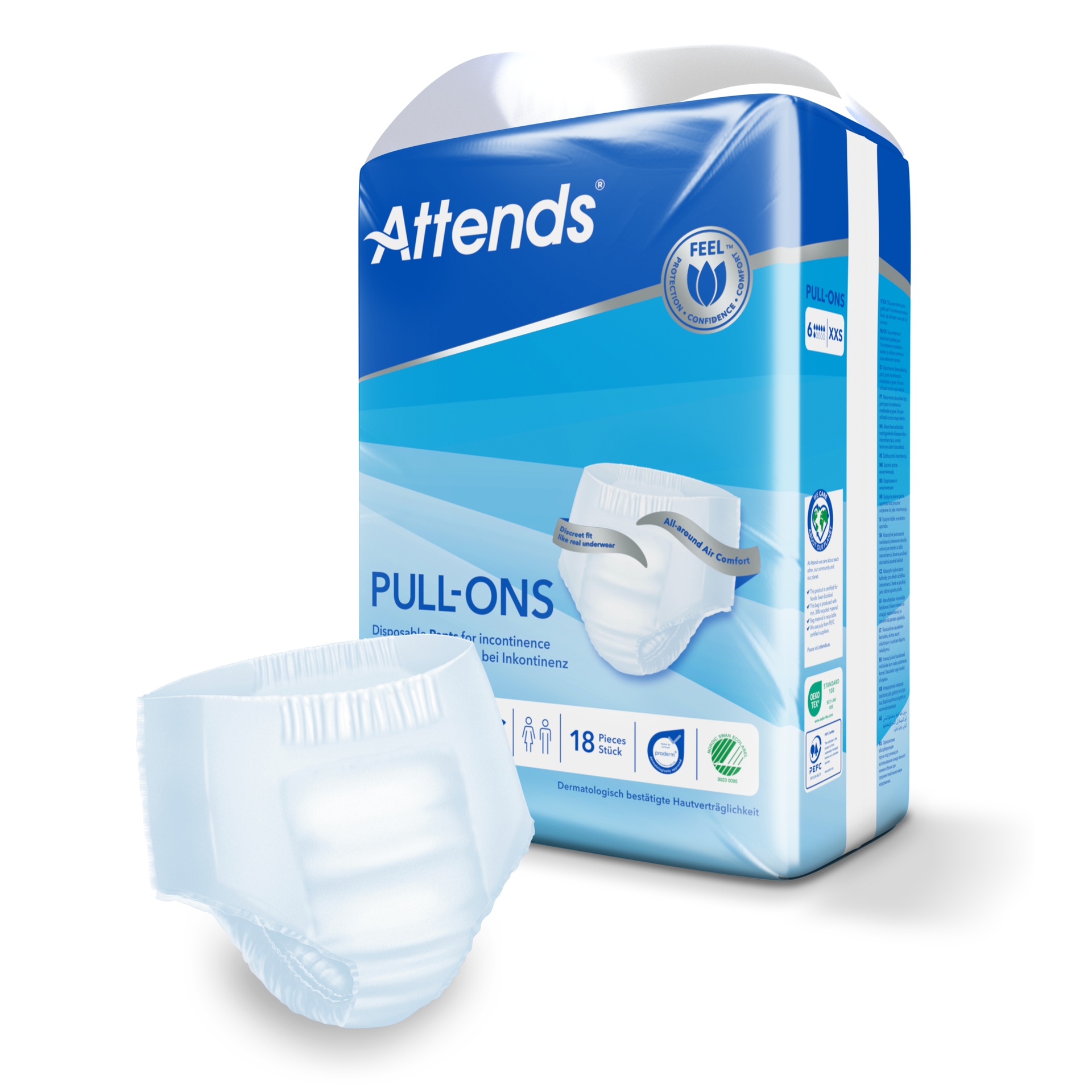 Attends Pull Ons 6 XXS, 18 Stk.
