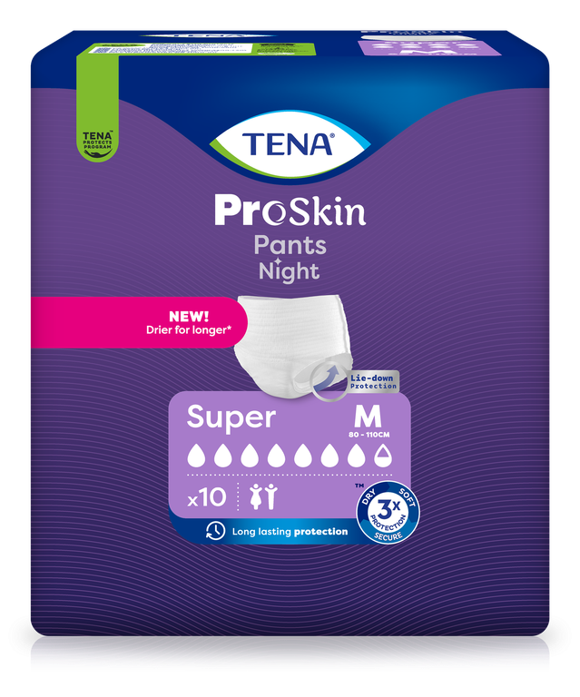TENA Pants Super Night,  100-135 cm,  L, 10 Stk.
