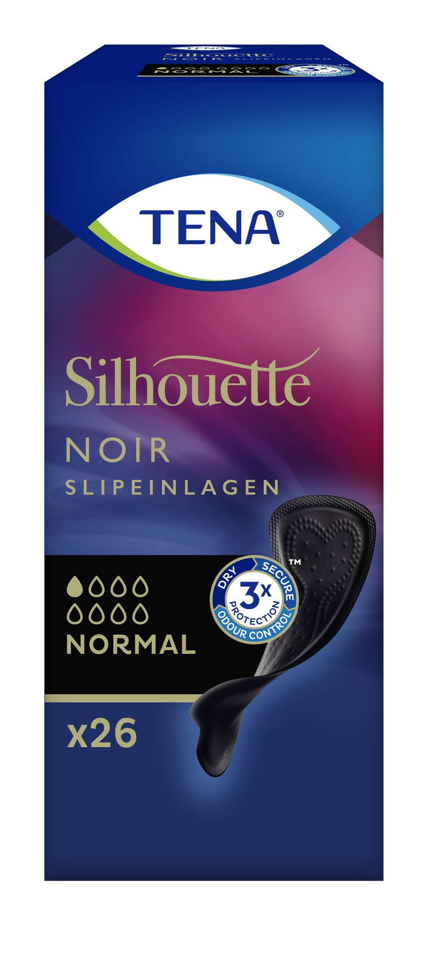 TENA Silhouette Noir Liners, 26-pack