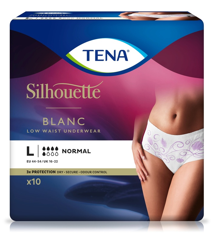 TENA Silhouette Plus White L, 95–125 cm, 10-pack