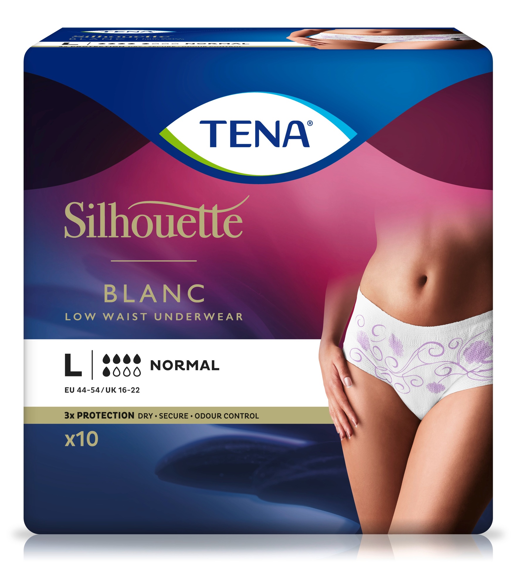TENA Silhouette Plus Weiss L, 95-125cm, 10 Stk.
