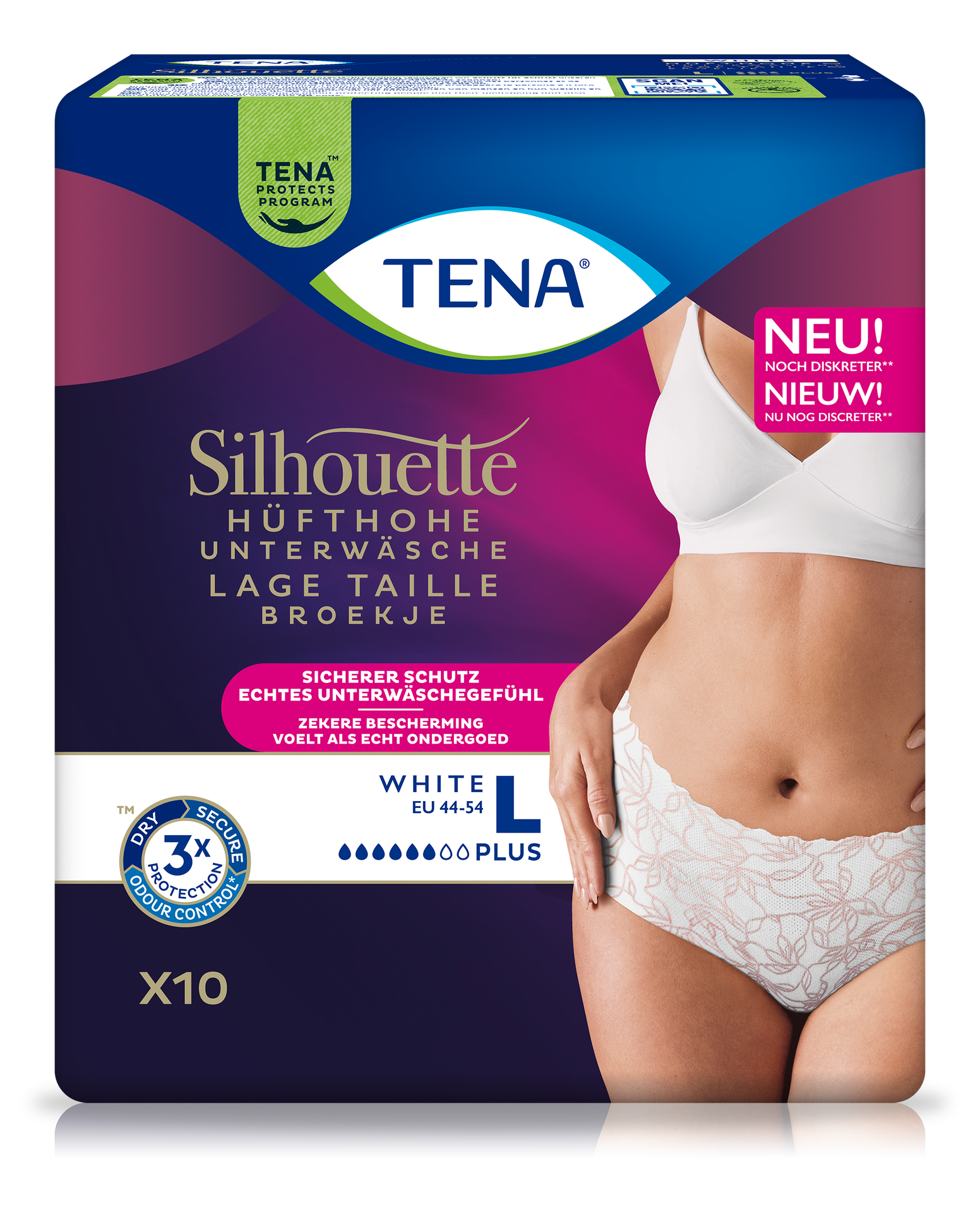 TENA Silhouette Plus (Weiss, L)
