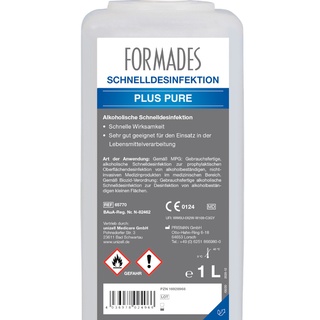 Formades Plus Pure, Flächendesinfektion, inkl. VOC (Sensitive, 8 x 1 L mit 2 Sprühköpfen)