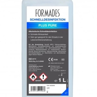 Formades Plus Pure, Flächendesinfektion, Sensitive, mit 2 Sprühköpfen (8x 1 Liter) inkl. VOC