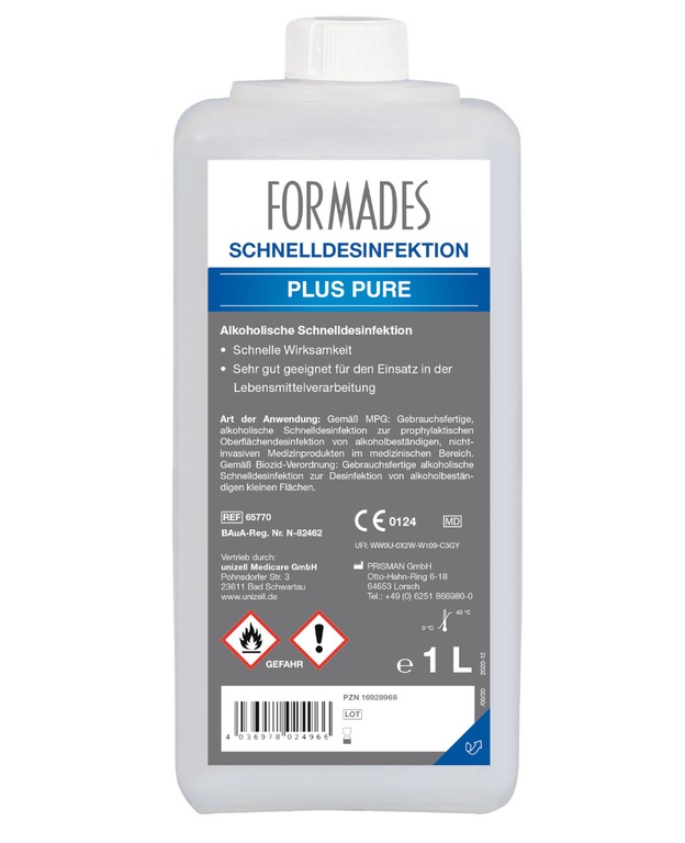 Formades Plus Pure, Flächendesinfektion, inkl. VOC (Sensitive, 8 x 1 L mit 2 Sprühköpfen)