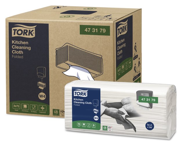 Tork, Küchen-Reinigungstücher, Top-Pak, 473179, 4 x 75 Stk.
